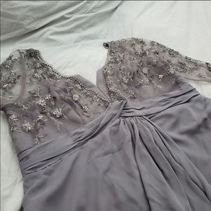 Slate grey embroidered dress. Size says 28 fits 24
